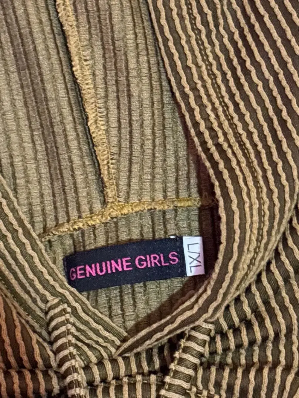 Genuine Girls Two-Piece Striped Ribbed Midi Dress and Cropped Hoodie Set